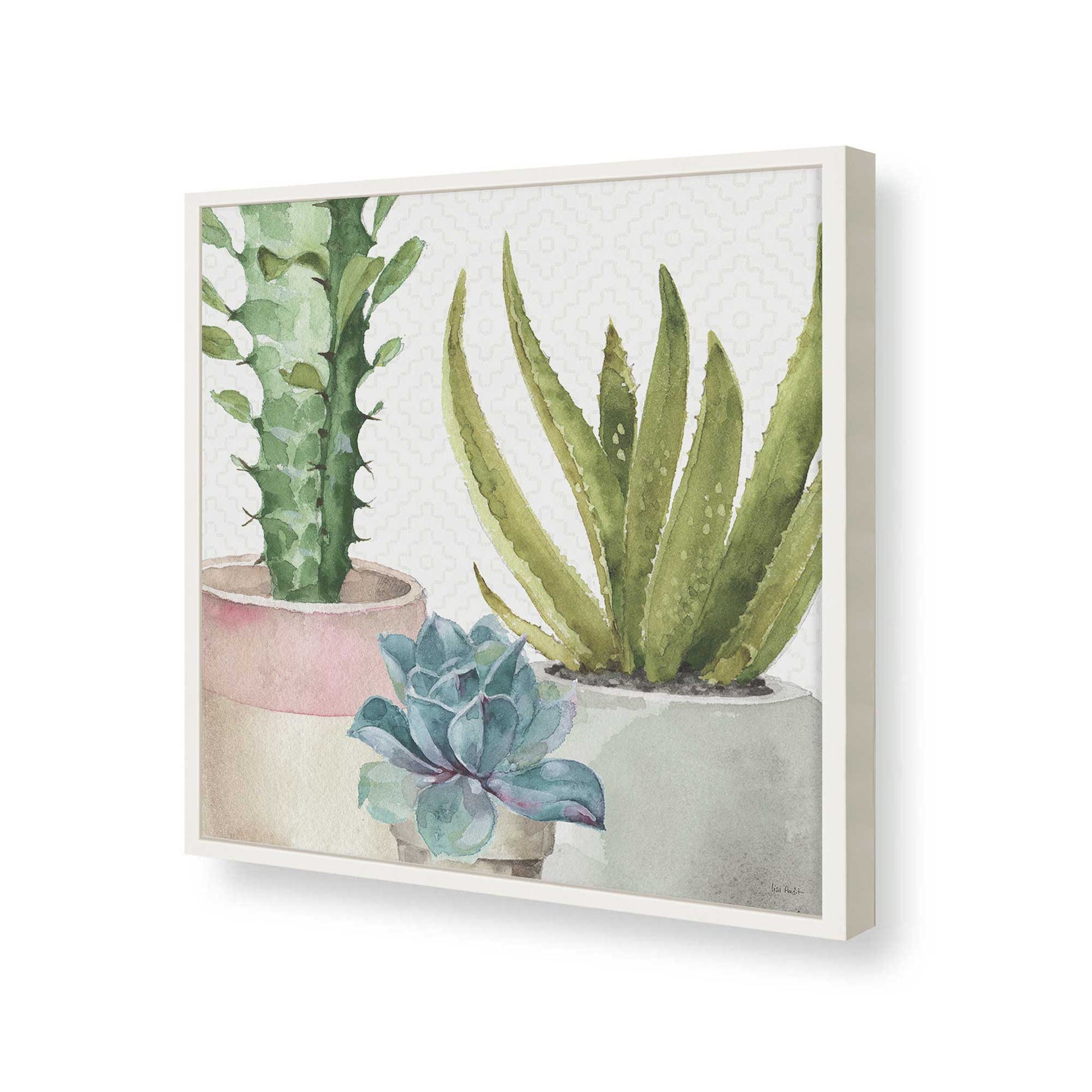 [Color:Opaque White], Picture of art in a Opaque White frame of the corner