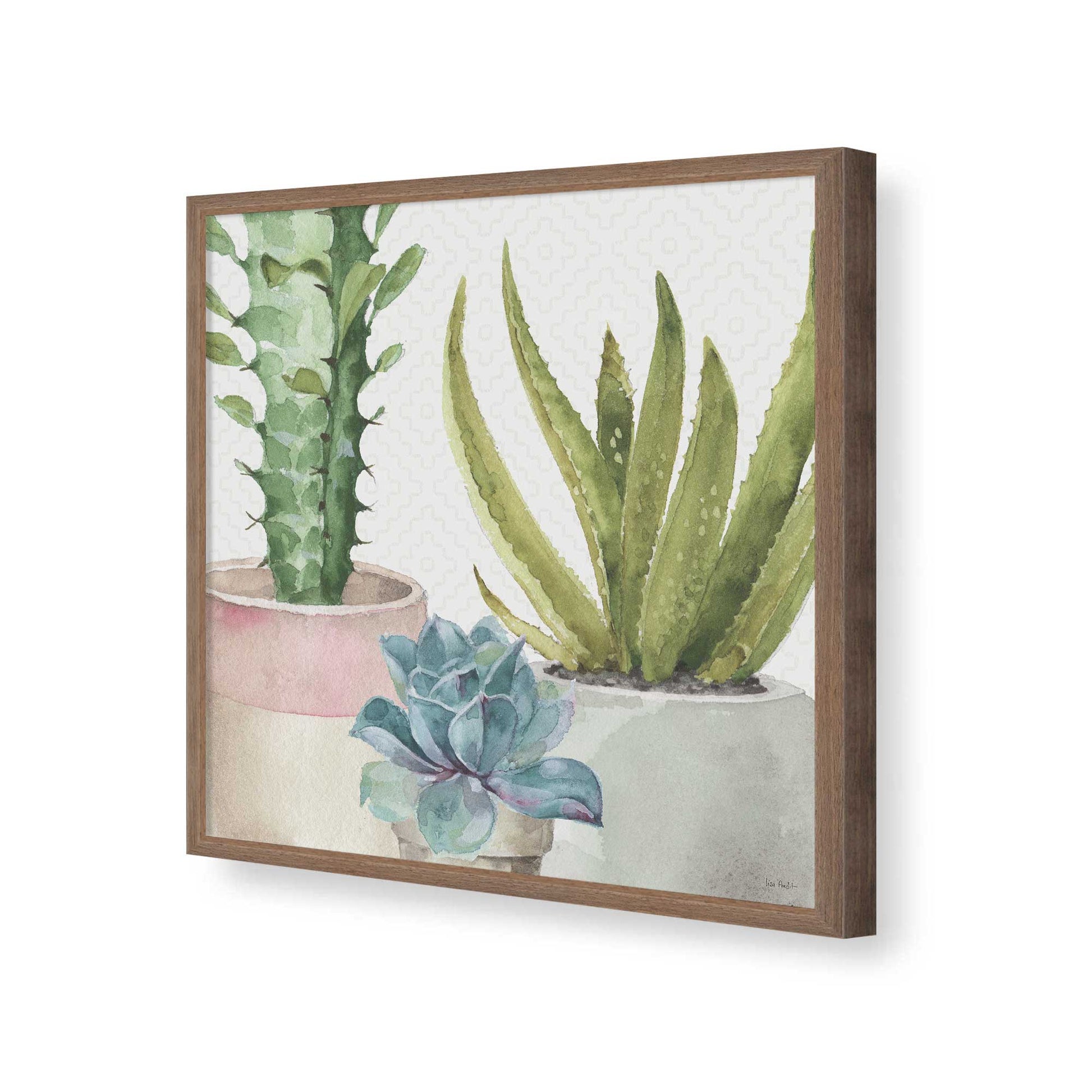 [Color:Walnut], Picture of art in a Walnut frame of the corner