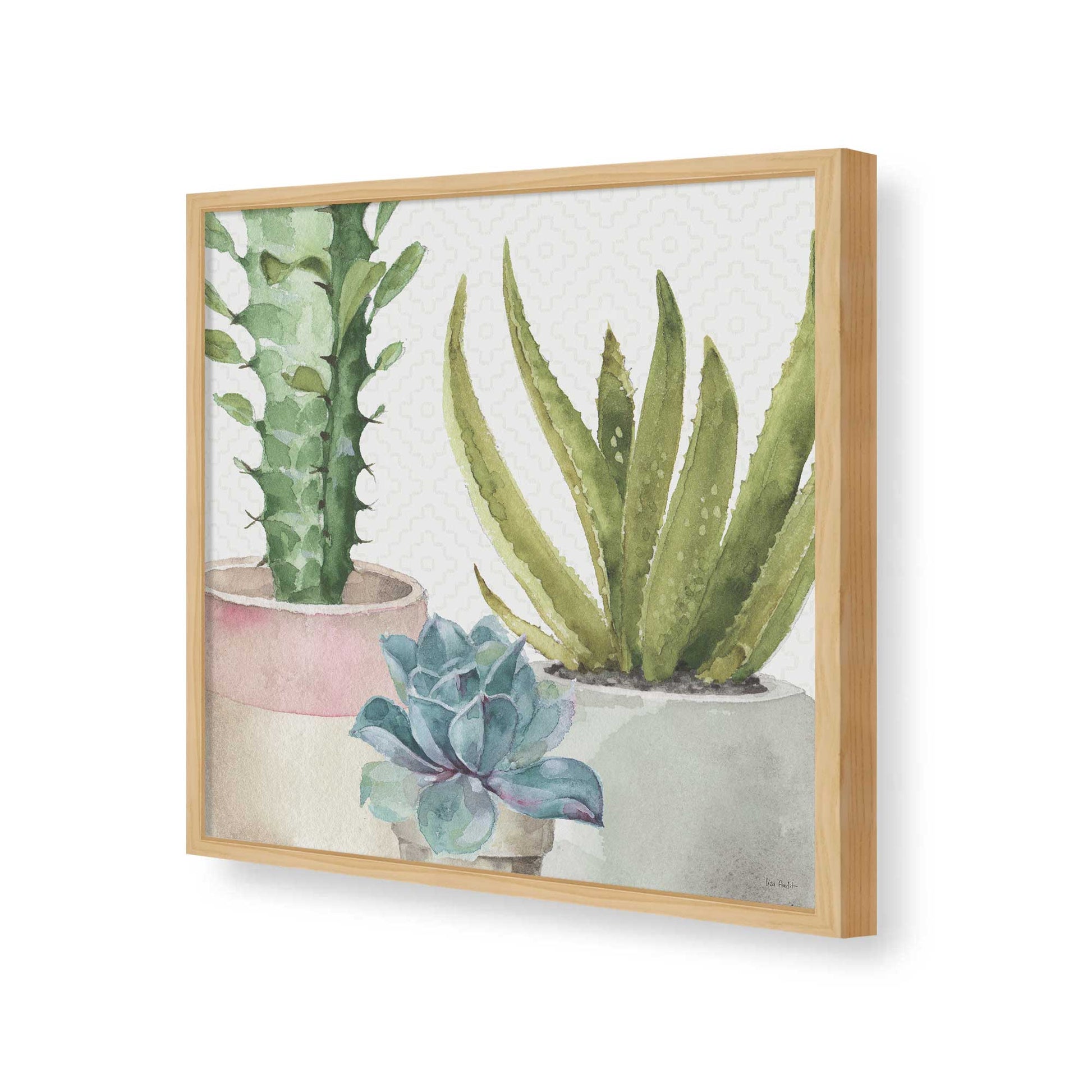 [Color:American Maple], Picture of art in a American Maple frame of the corner