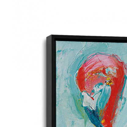 [Color:Satin Black], Picture of art in a Satin Black frame at an angle