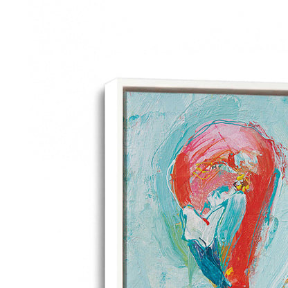 [Color:Opaque White], Picture of art in a White frame at an angle