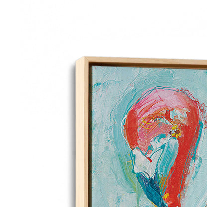 [Color:American Maple], Picture of art in a American Maple frame at an angle
