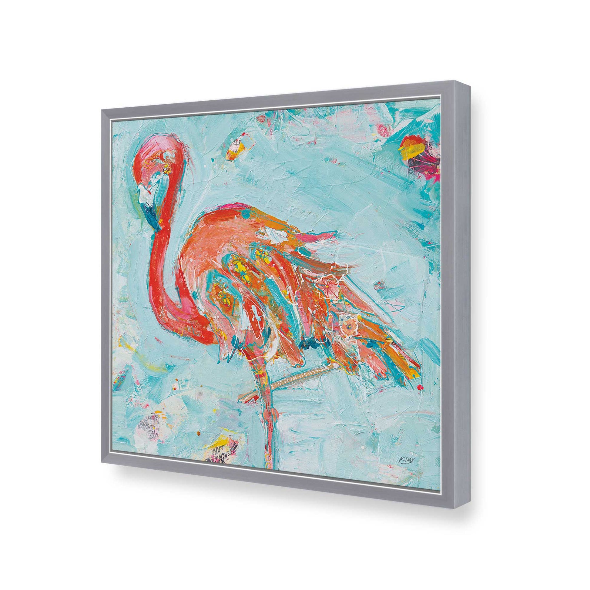 [Color:Polished Chrome], Picture of art in a Polished Chrome frame of the corner