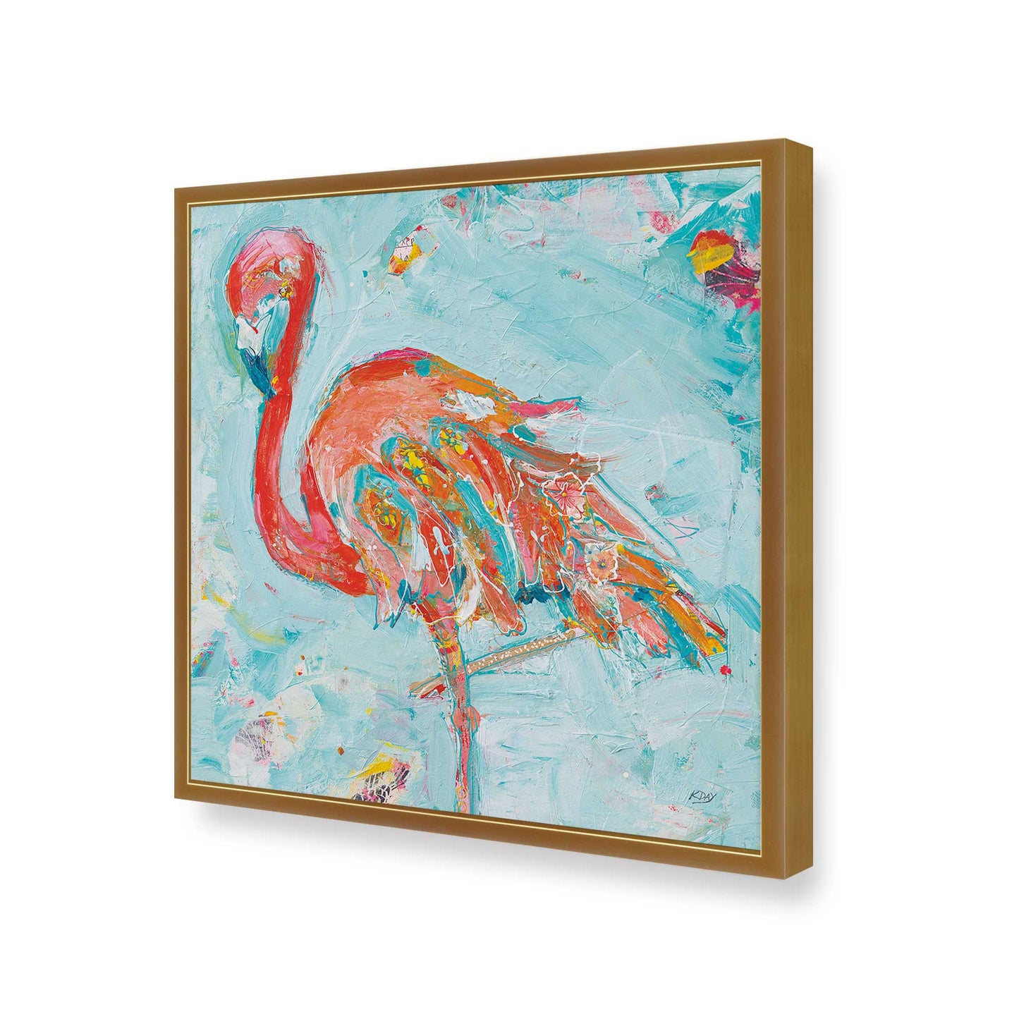 [Color:Polished Gold], Picture of art in a Polished Gold frame of the corner