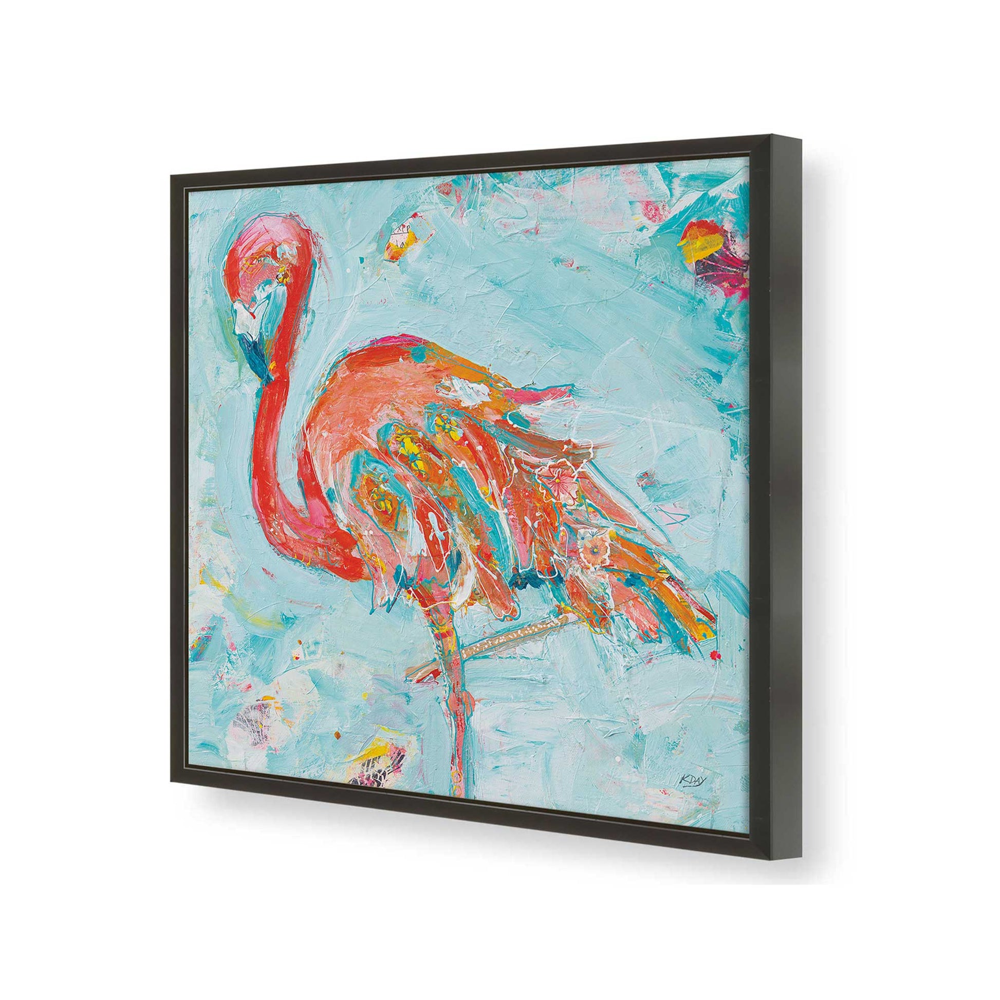 [Color:Satin Black], Picture of art in a Satin Black frame of the corner