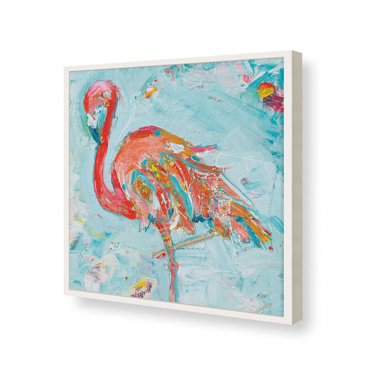 [Color:Opaque White], Picture of art in a Opaque White frame of the corner