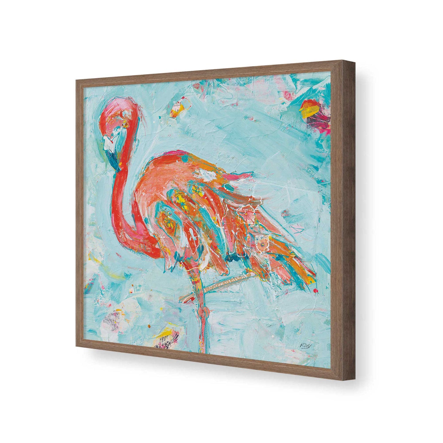 [Color:Walnut], Picture of art in a Walnut frame of the corner