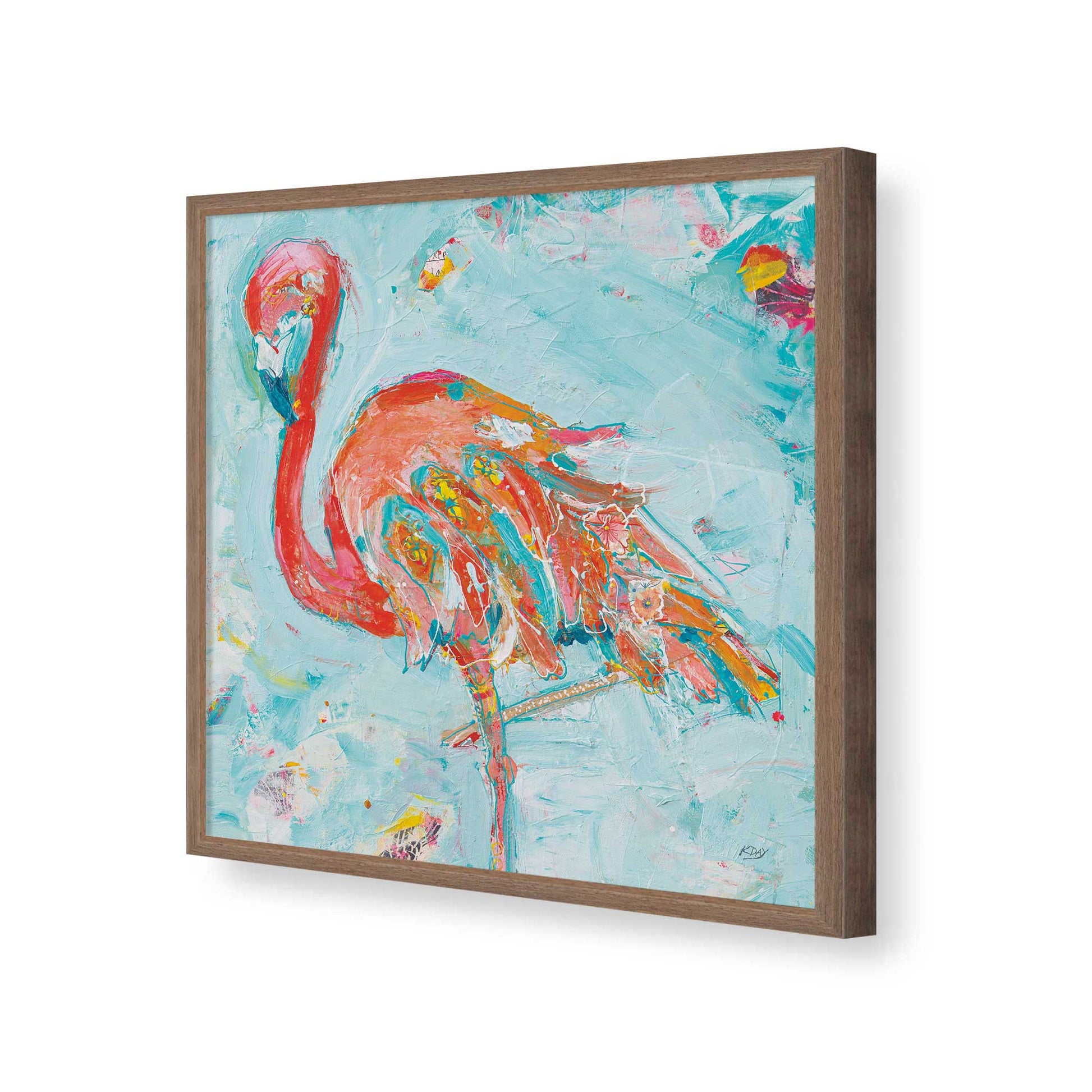 [Color:Walnut], Picture of art in a Walnut frame of the corner