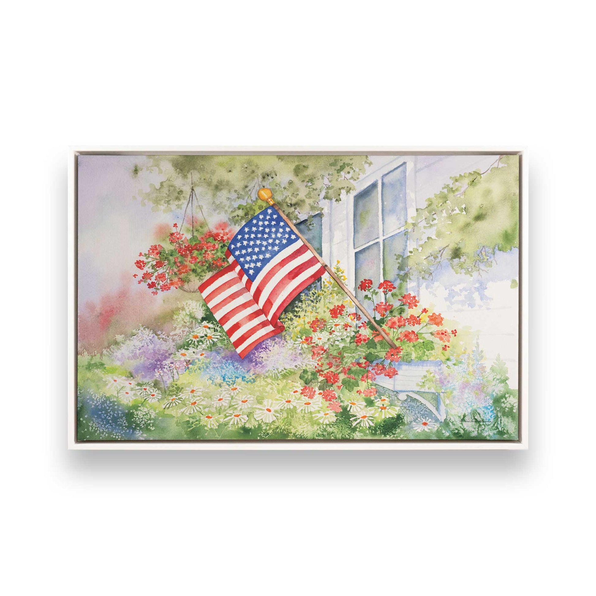 [Color:Opaque White], Picture of art in a White frame
