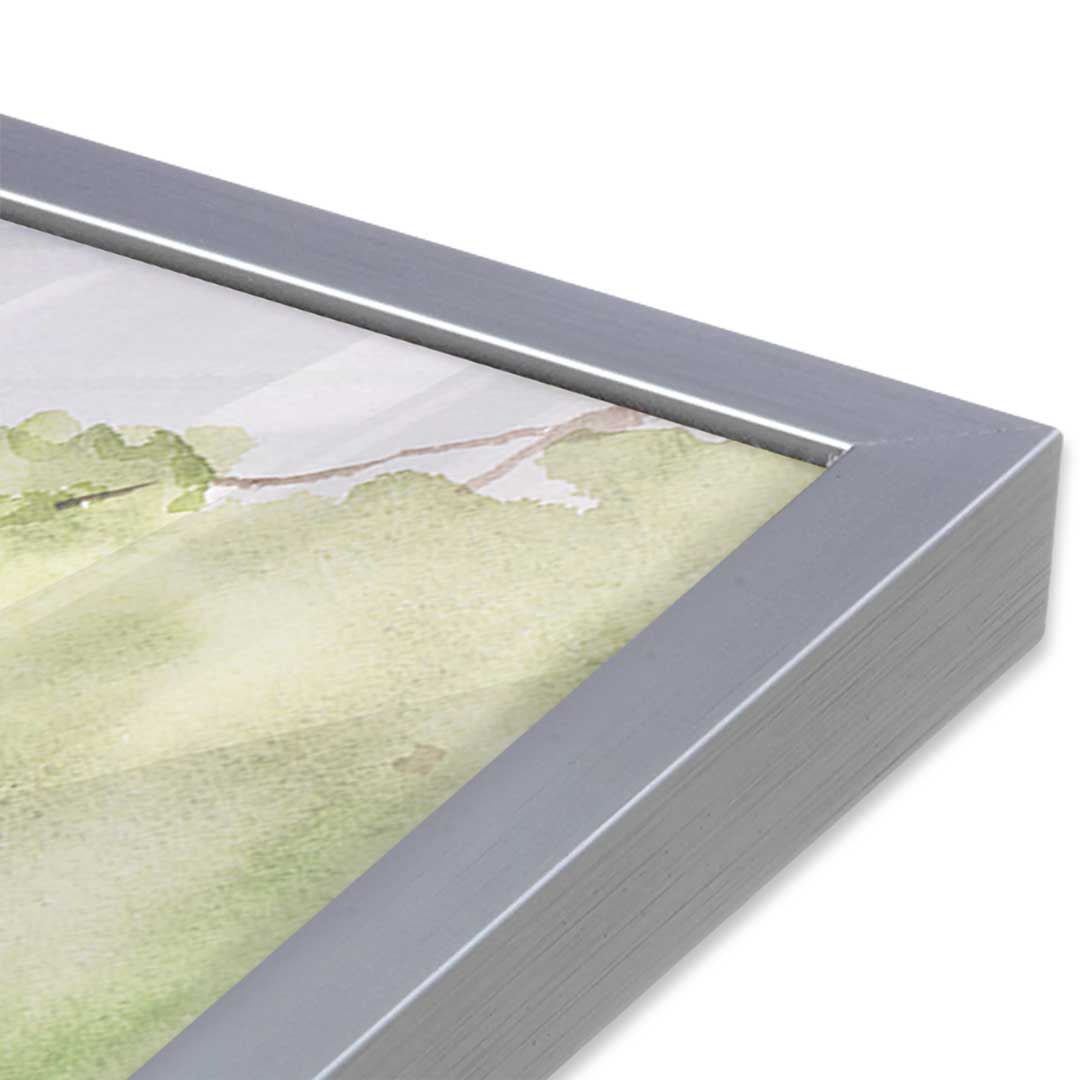 [Color:Polished Chrome], Picture of art in a Polished Chrome frame at an angle