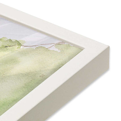 [Color:Opaque White], Picture of art in a Opaque White frame at an angle