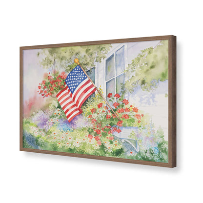 [Color:Walnut], Picture of art in a Walnut frame of the corner