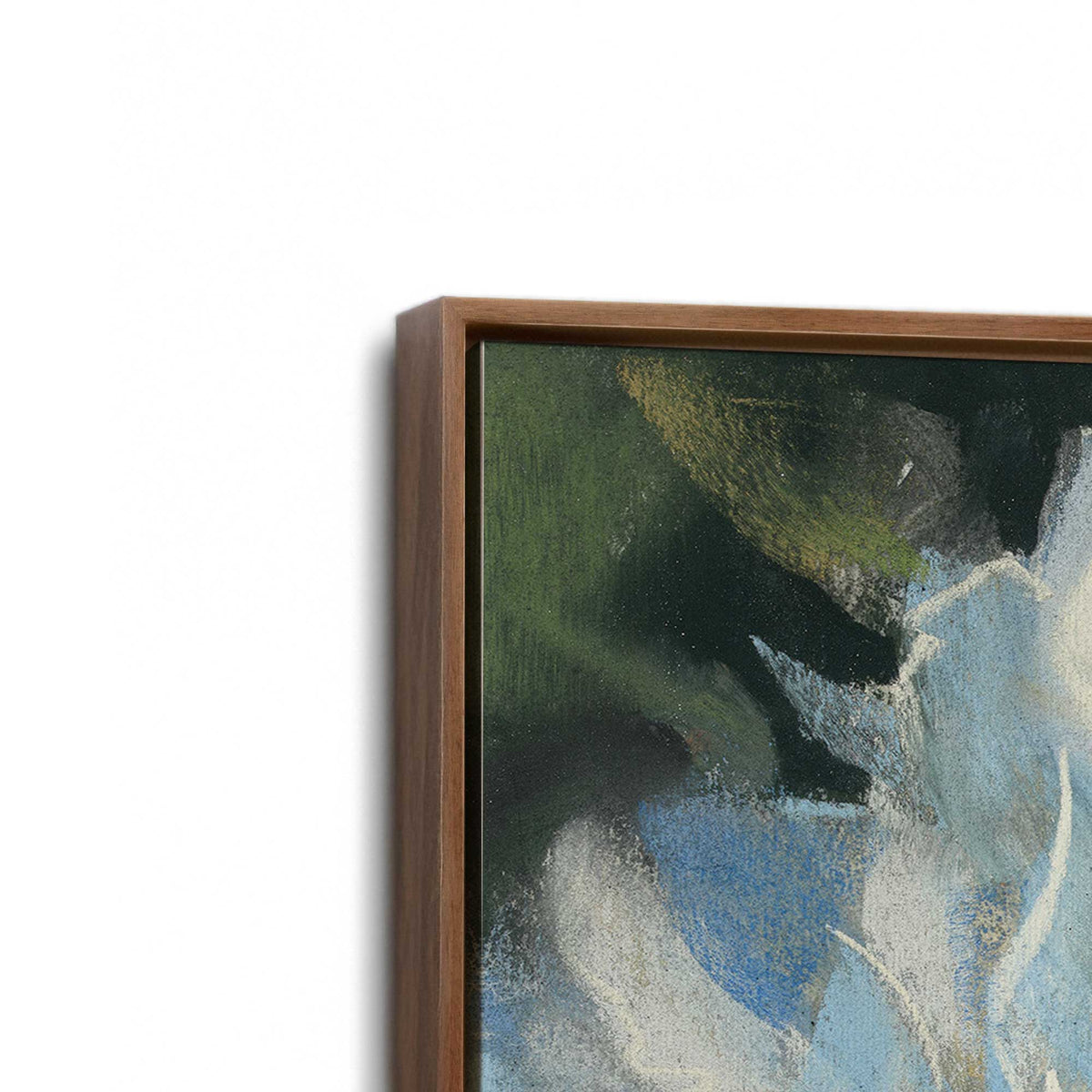 [Color:Walnut], Picture of art in a Walnut frame at an angle