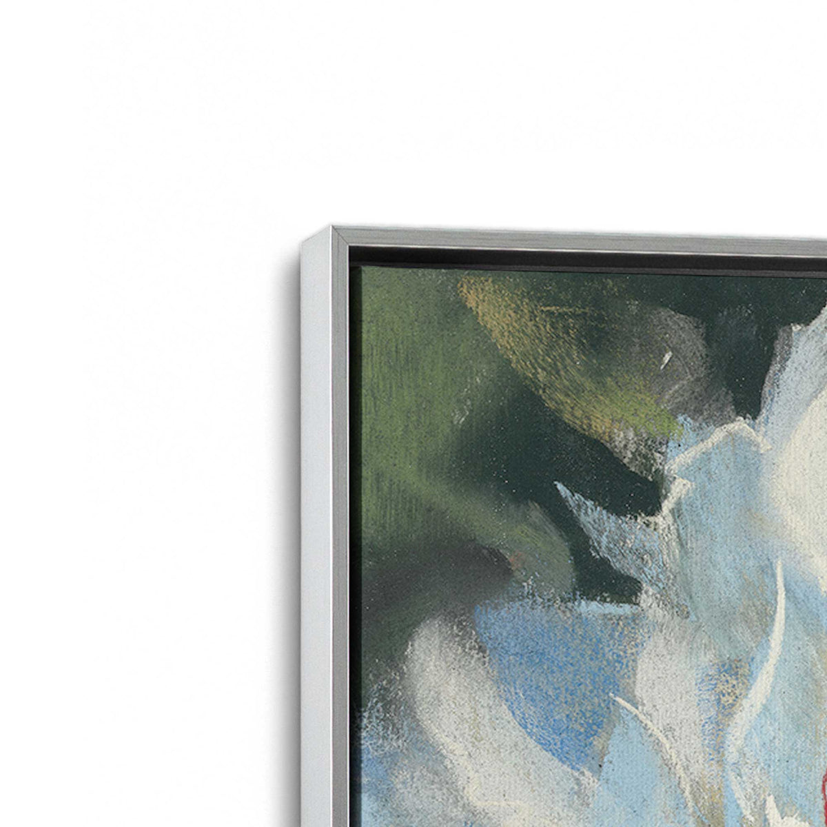[Color:Polished Chrome], Picture of art in a Polished Chrome frame at an angle