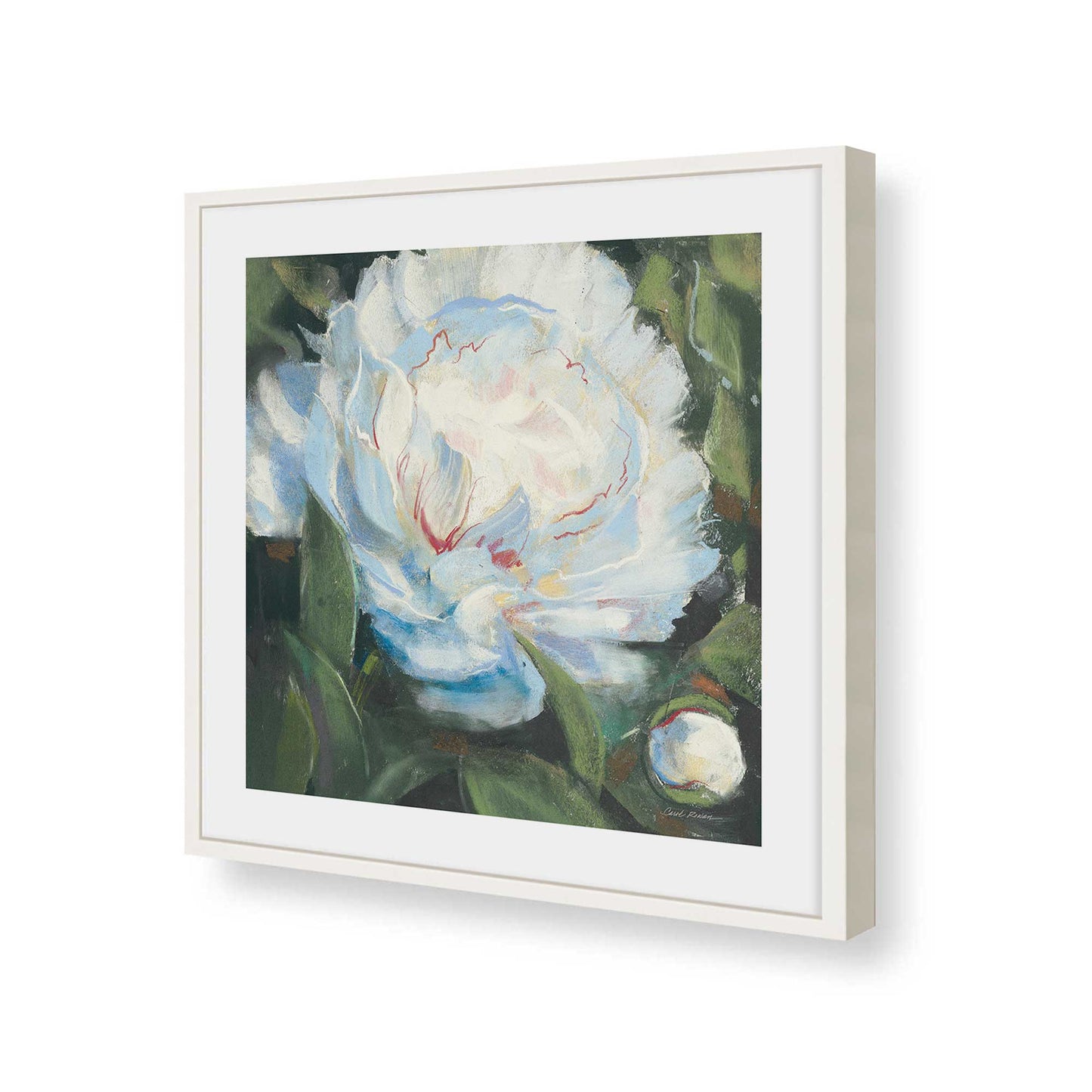 [Color:Opaque White], Picture of art in a Opaque White frame of the corner