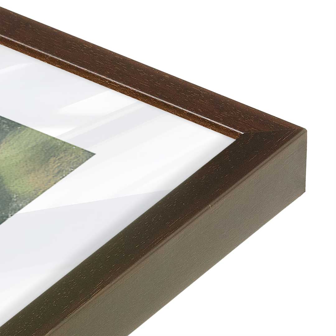 [Color:Espresso], Picture of art in a Espresso frame at an angle