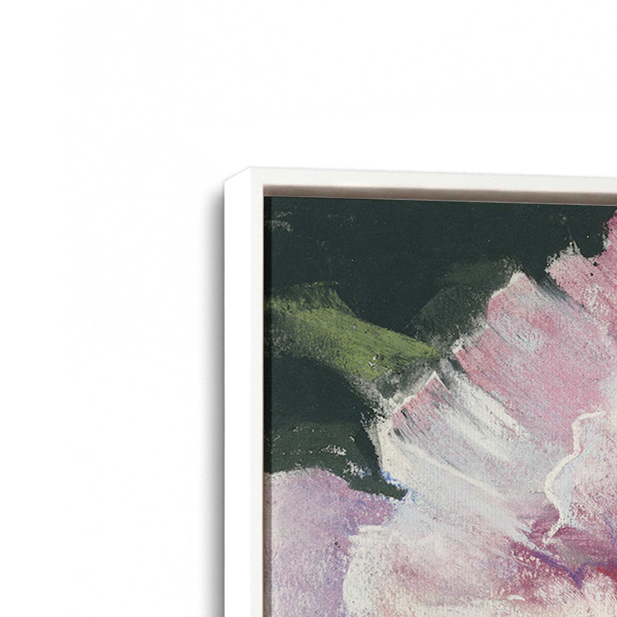 [Color:Opaque White], Picture of art in a White frame at an angle
