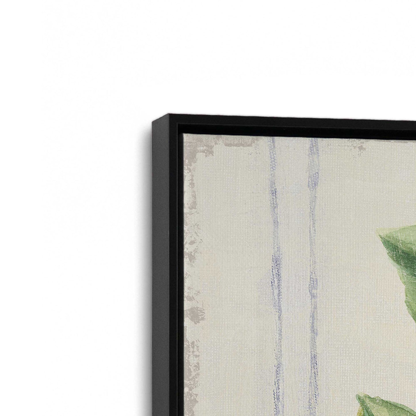 [Color:Satin Black], Picture of art in a Satin Black frame at an angle
