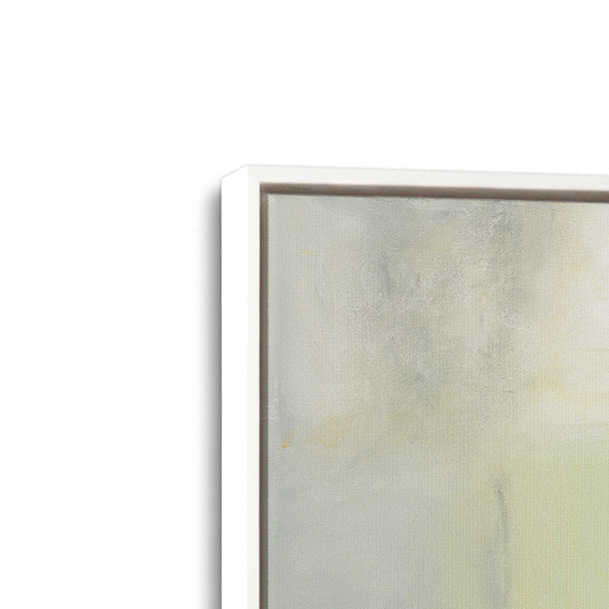 [Color:Opaque White], Picture of art in a White frame at an angle