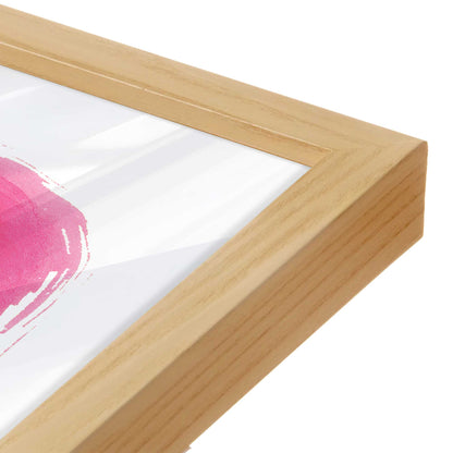 [Color:American Maple], Picture of art in a American Maple frame at an angle