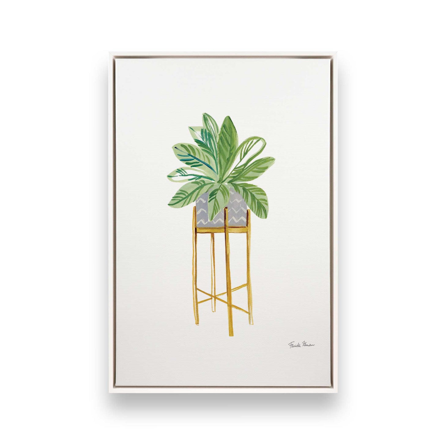 [Color:Opaque White], Picture of art in a White frame