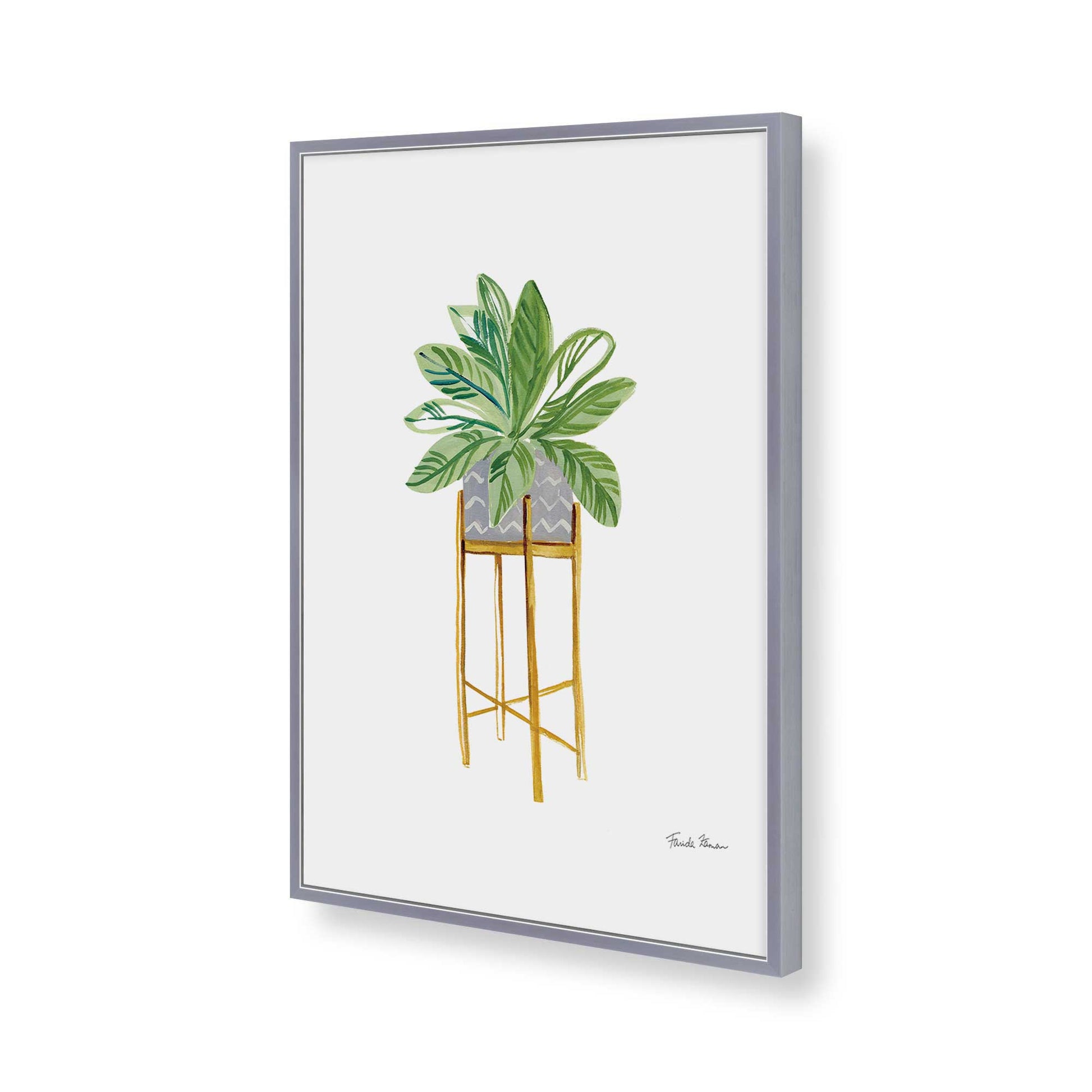 [Color:Polished Chrome], Picture of art in a Polished Chrome frame of the corner