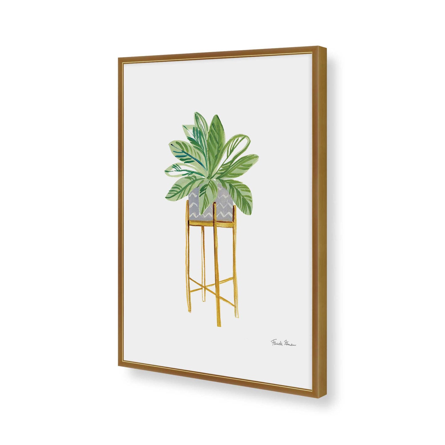 [Color:Polished Gold], Picture of art in a Polished Gold frame of the corner
