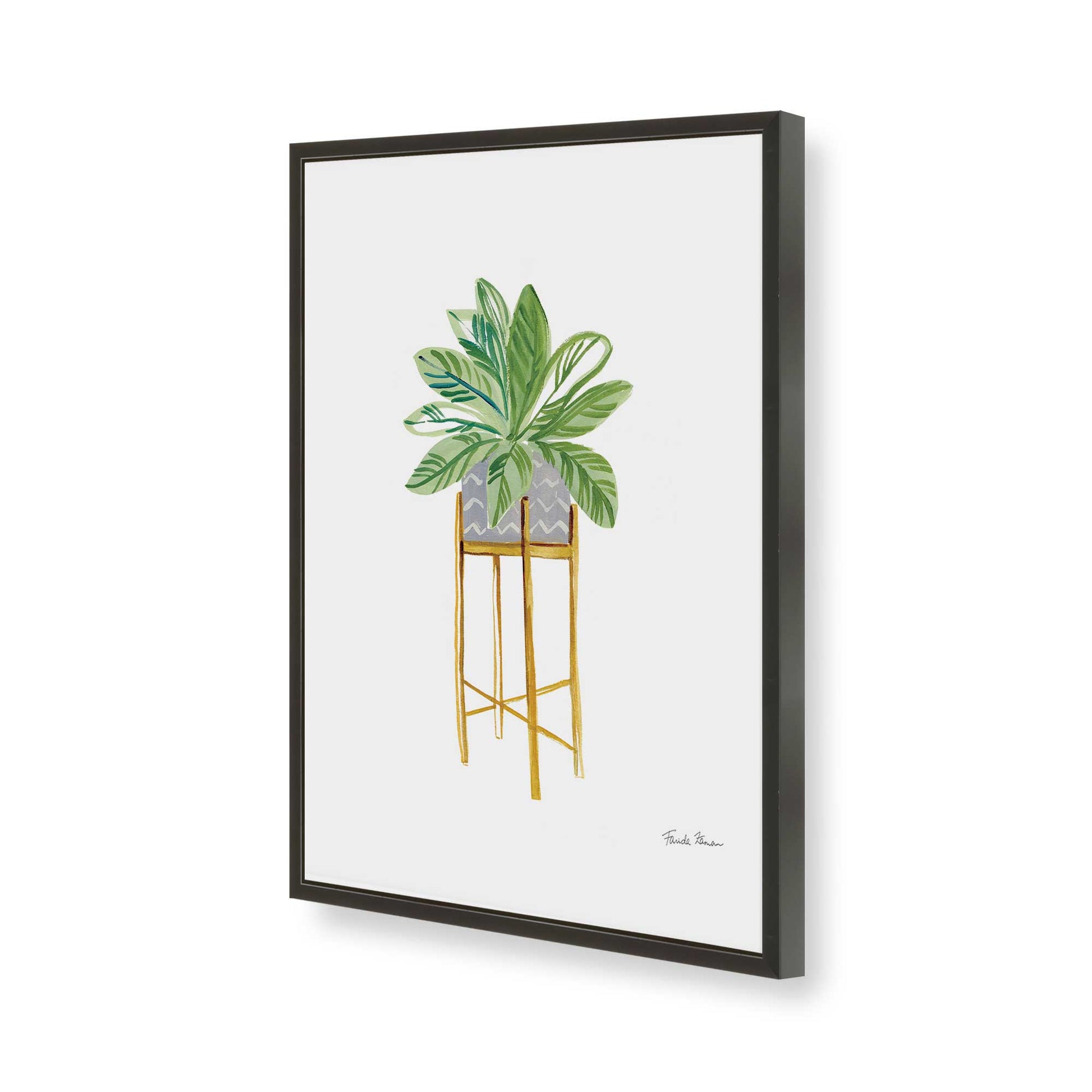 [Color:Satin Black], Picture of art in a Satin Black frame of the corner