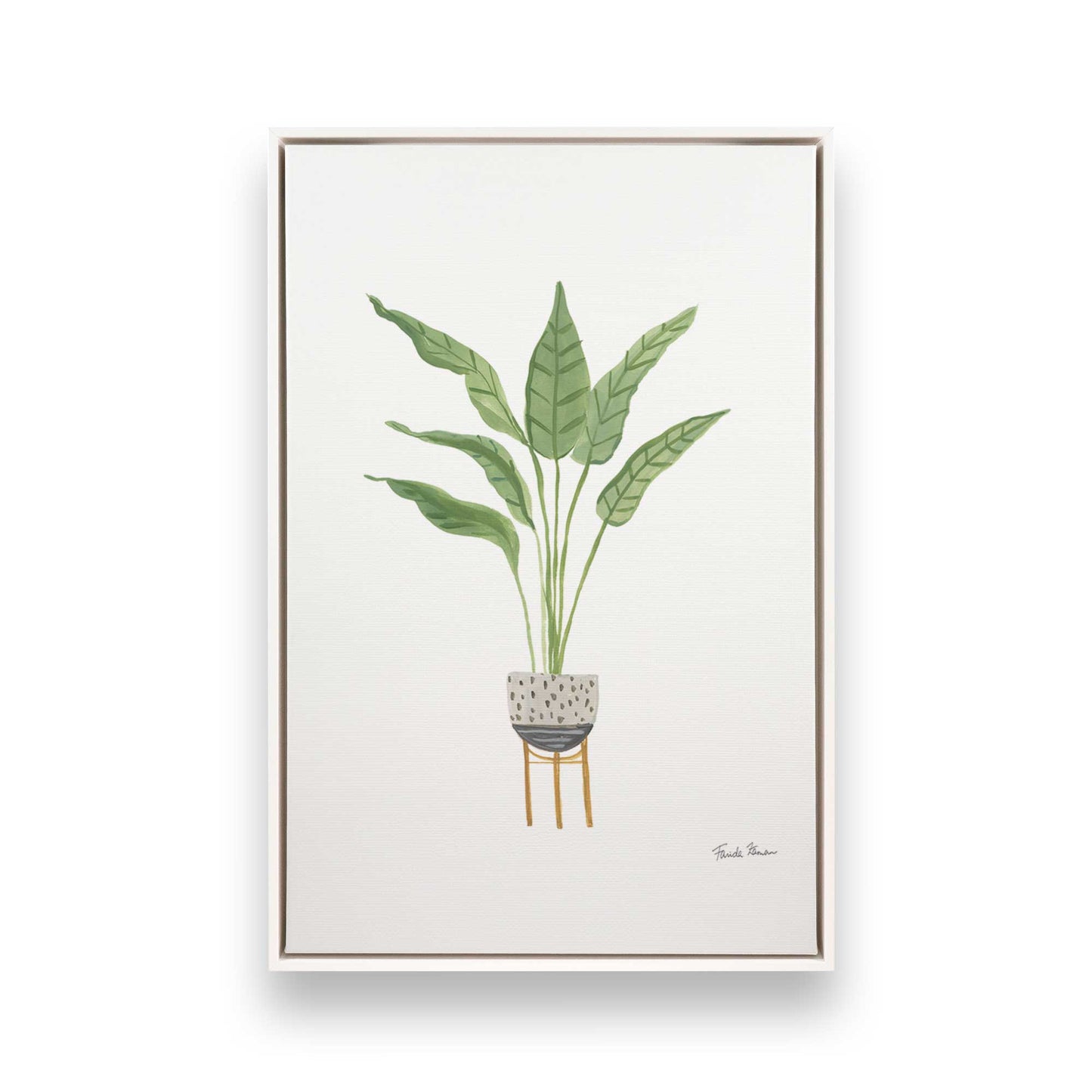 [Color:Opaque White], Picture of art in a White frame