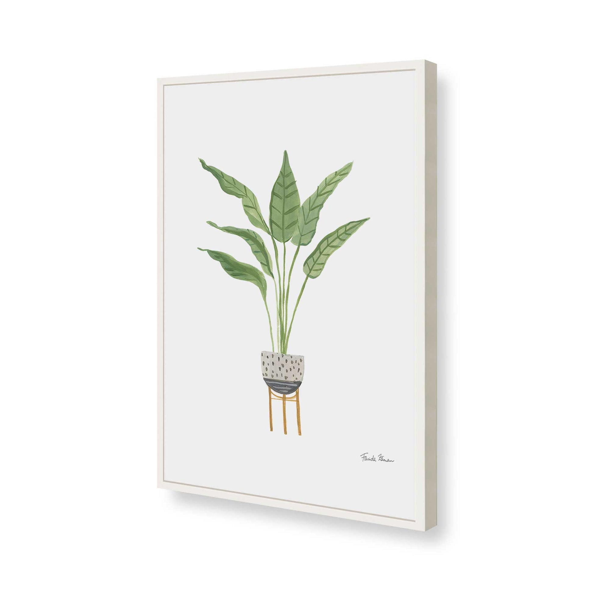 [Color:Opaque White], Picture of art in a Opaque White frame of the corner