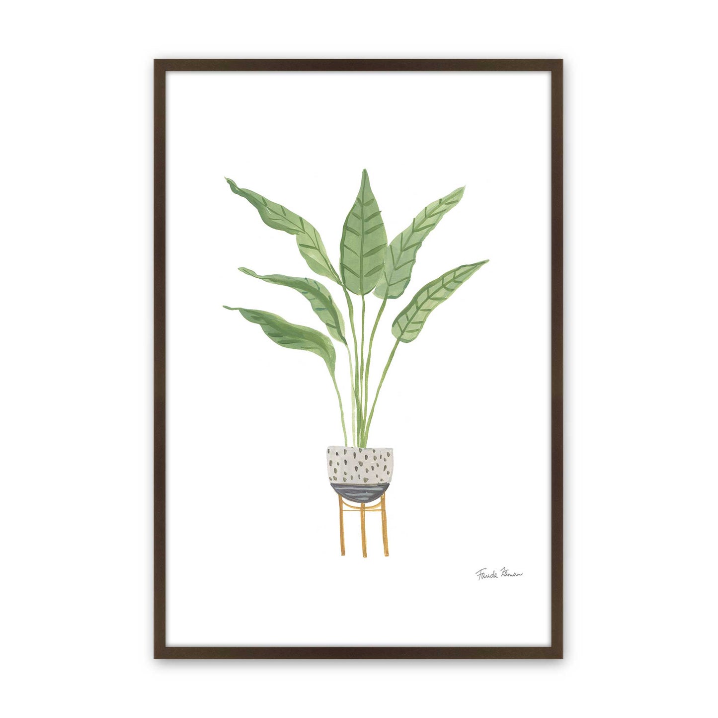 [Color:Brown], Picture of art in a Brown frame