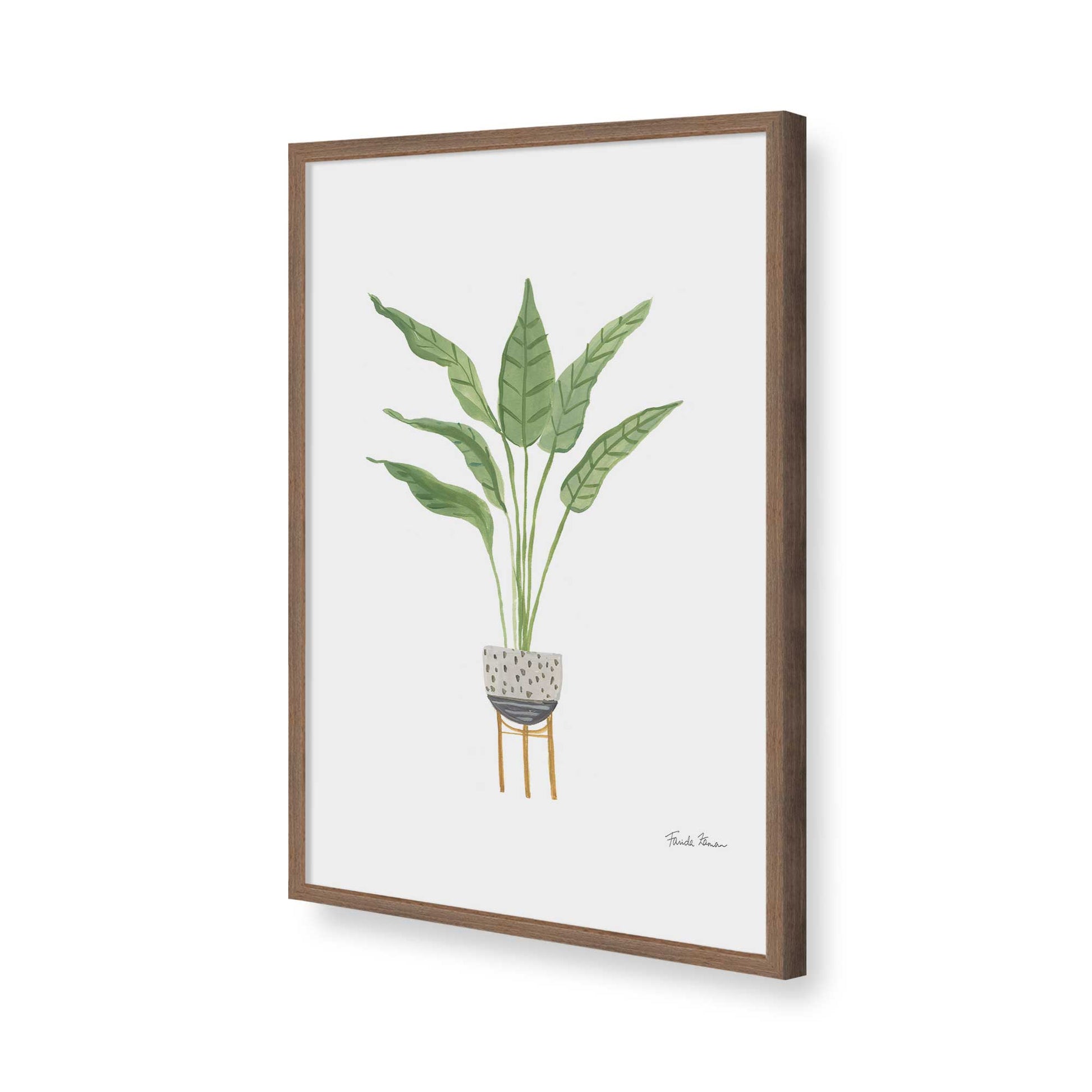 [Color:Walnut], Picture of art in a Walnut frame of the corner