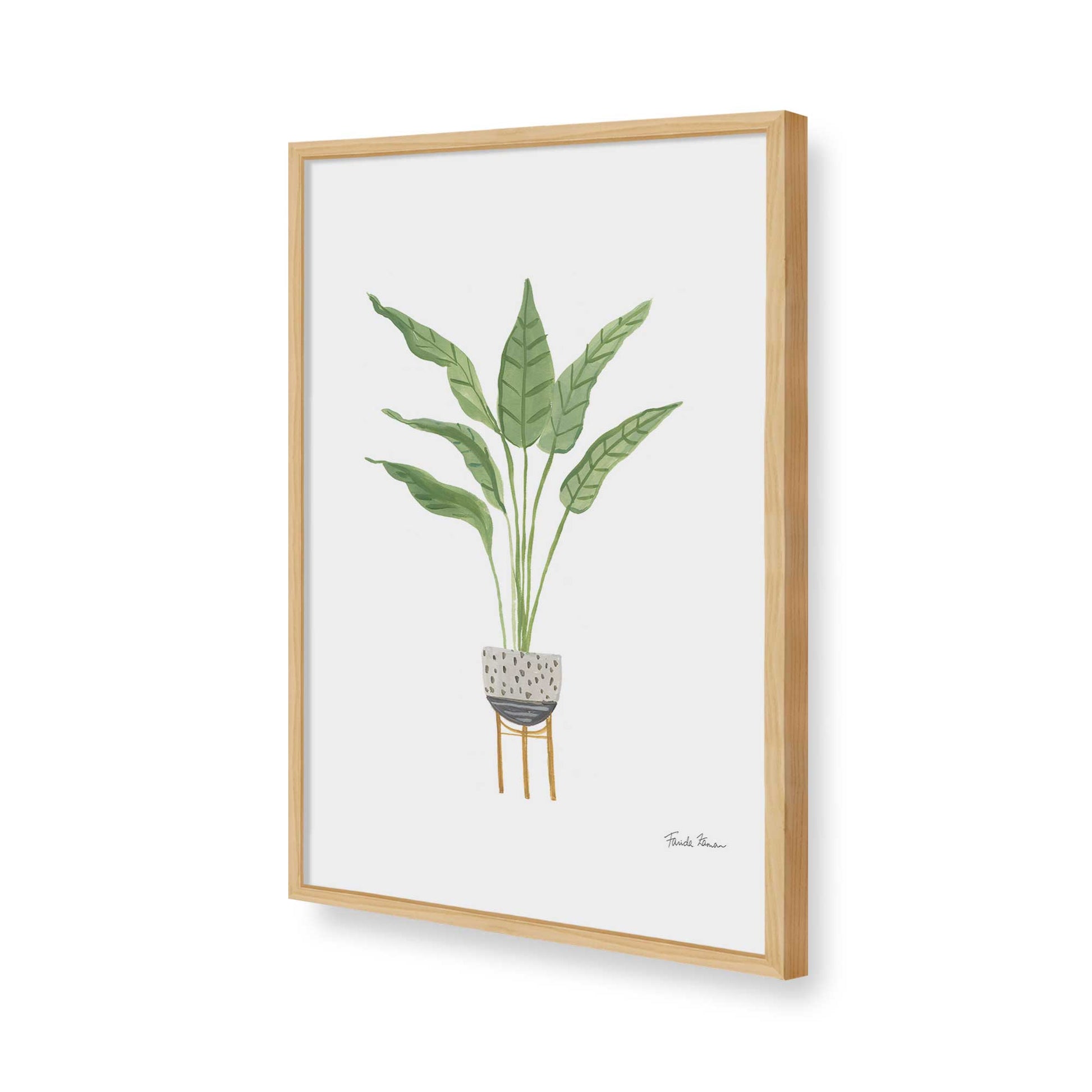 [Color:American Maple], Picture of art in a American Maple frame of the corner