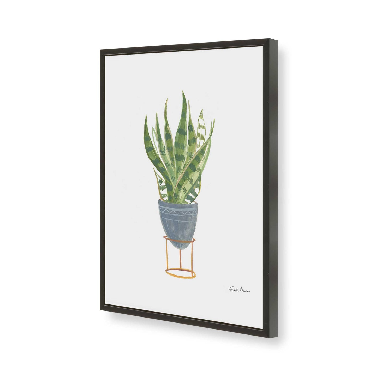 [Color:Satin Black], Picture of art in a Satin Black frame of the corner