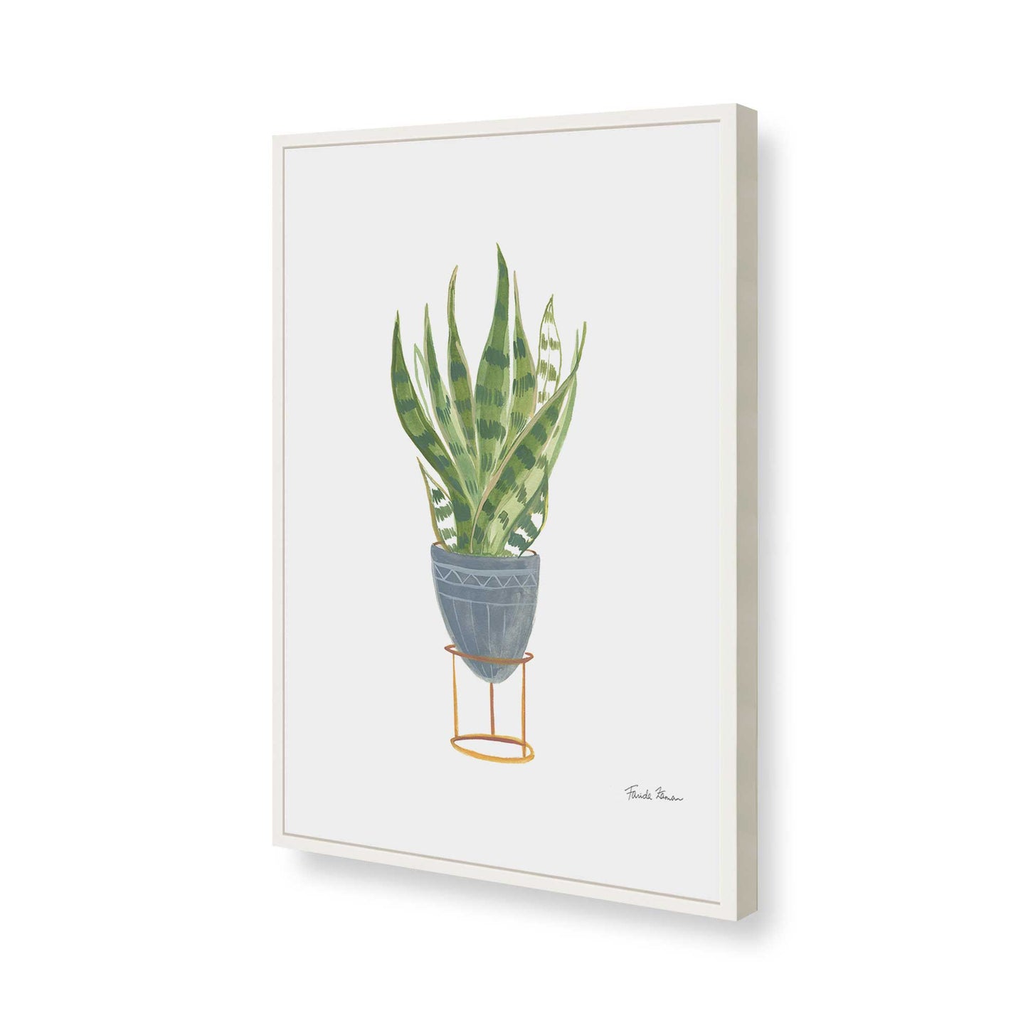 [Color:Opaque White], Picture of art in a Opaque White frame of the corner