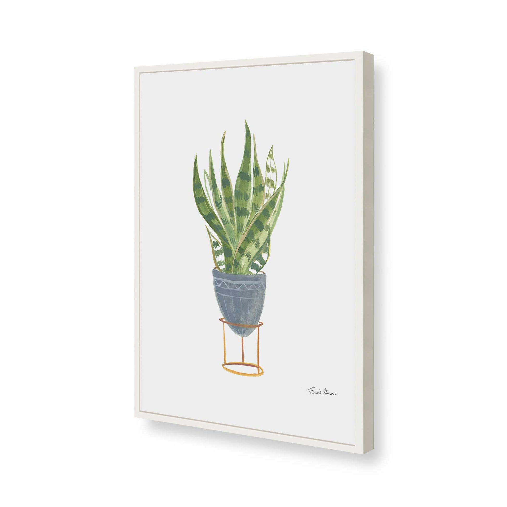 [Color:Opaque White], Picture of art in a Opaque White frame of the corner