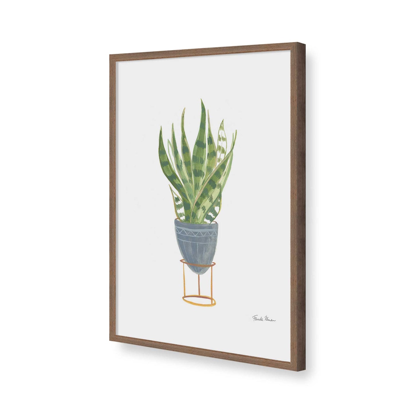 [Color:Walnut], Picture of art in a Walnut frame of the corner