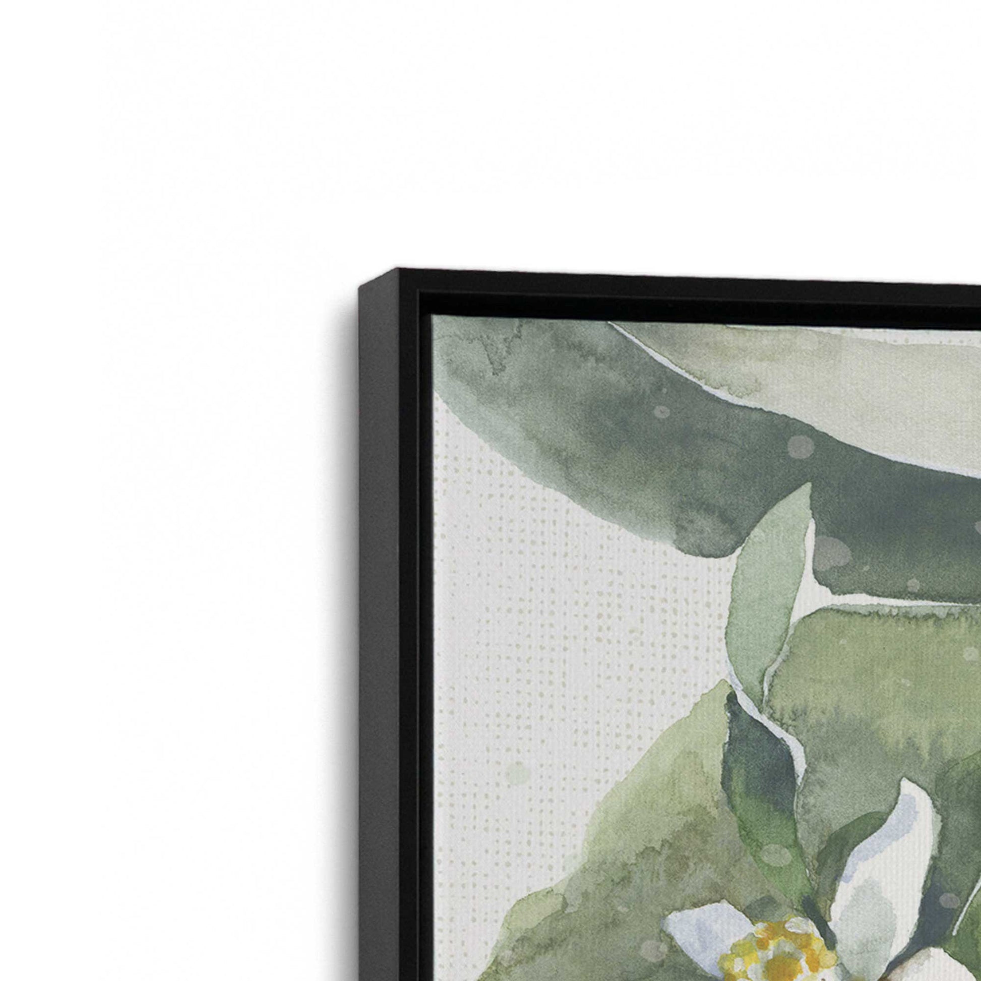 [Color:Satin Black], Picture of art in a Satin Black frame at an angle
