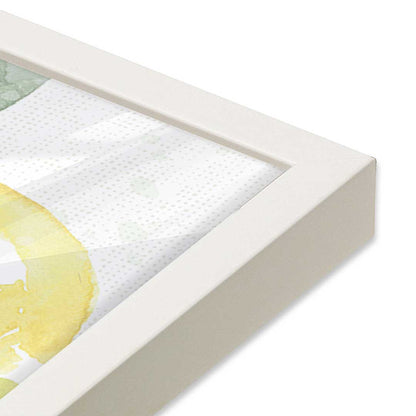 [Color:Opaque White], Picture of art in a Opaque White frame at an angle