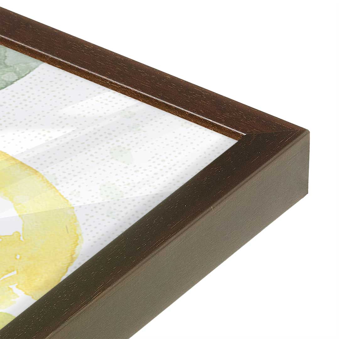 [Color:Espresso], Picture of art in a Espresso frame at an angle