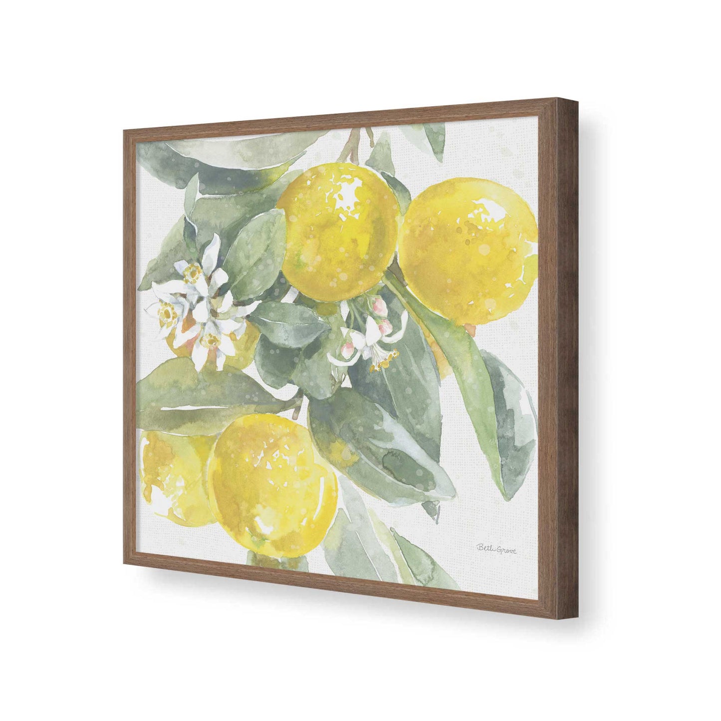 [Color:Walnut], Picture of art in a Walnut frame of the corner