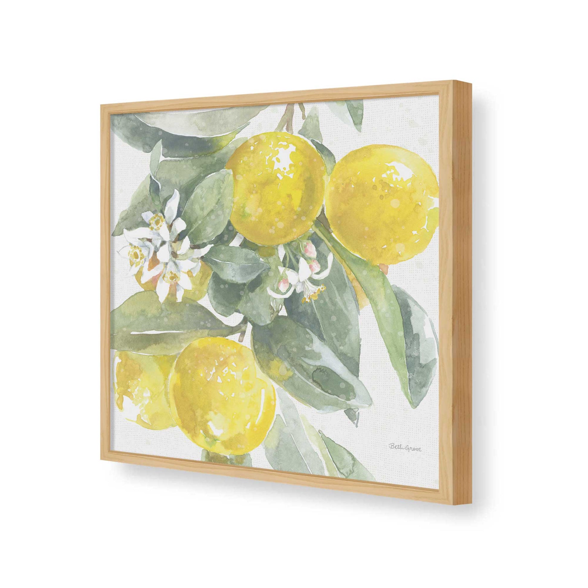 [Color:American Maple], Picture of art in a American Maple frame of the corner