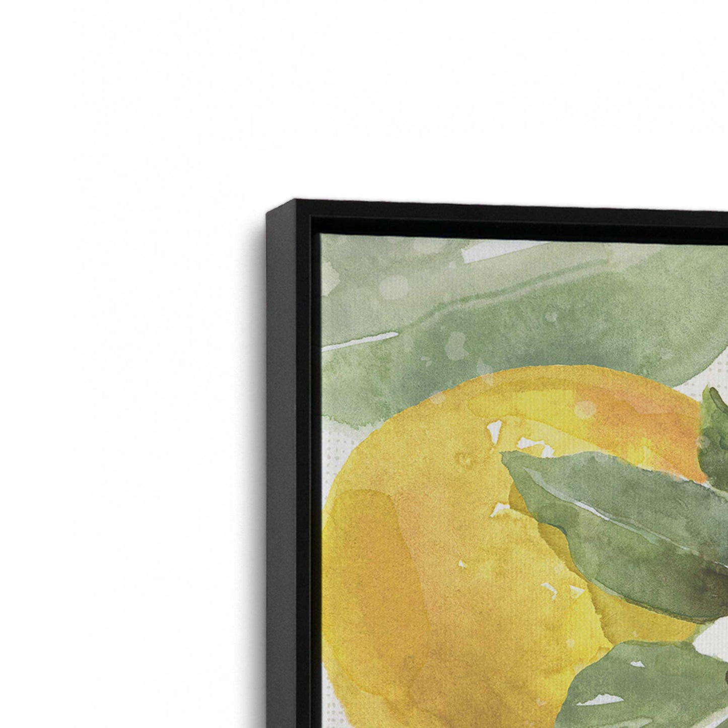 [Color:Satin Black], Picture of art in a Satin Black frame at an angle