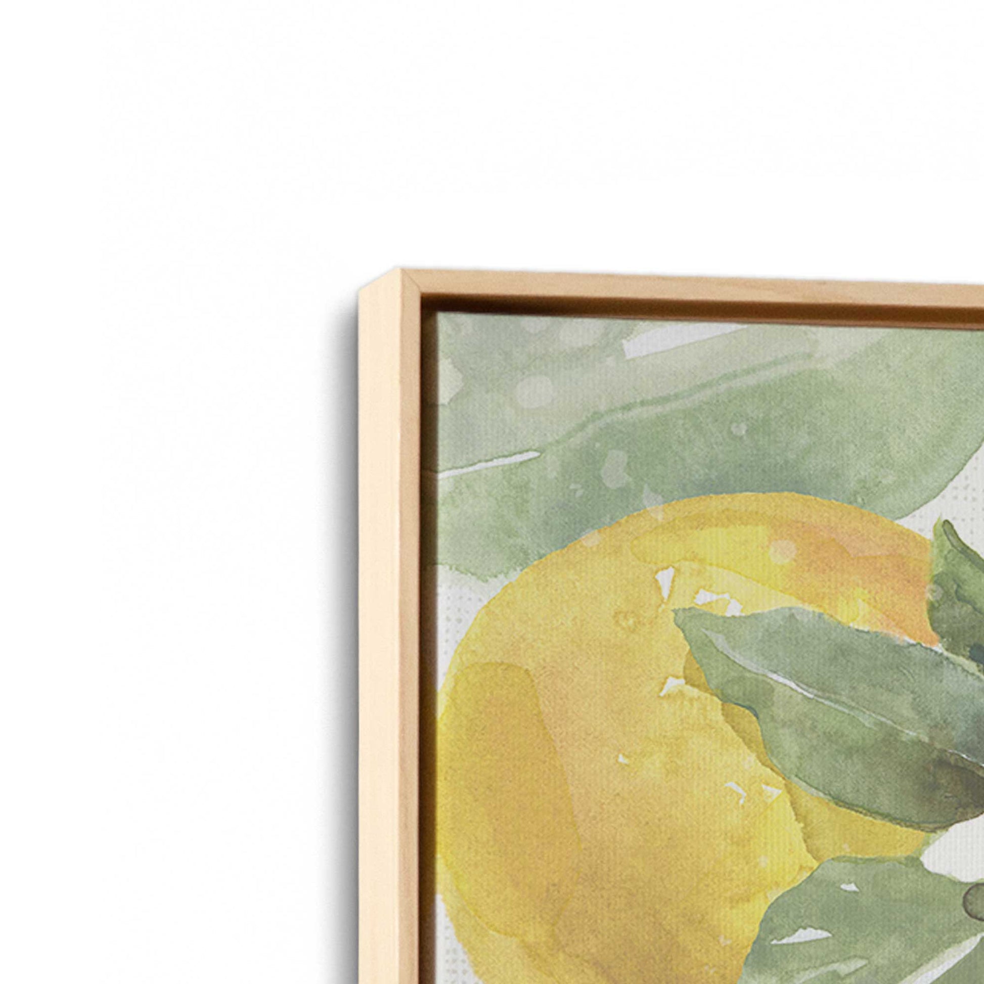 [Color:American Maple], Picture of art in a American Maple frame at an angle