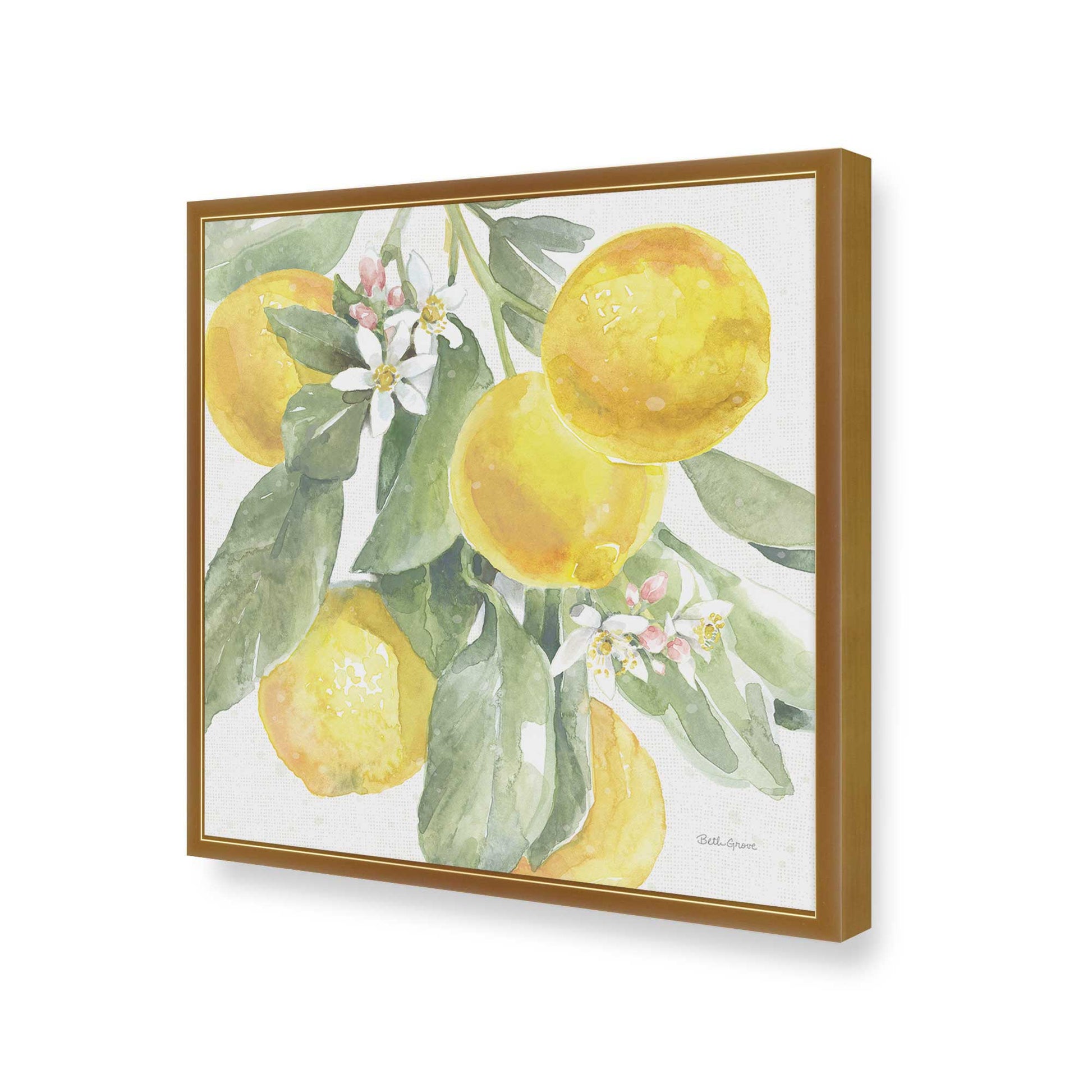 [Color:Polished Gold], Picture of art in a Polished Gold frame of the corner