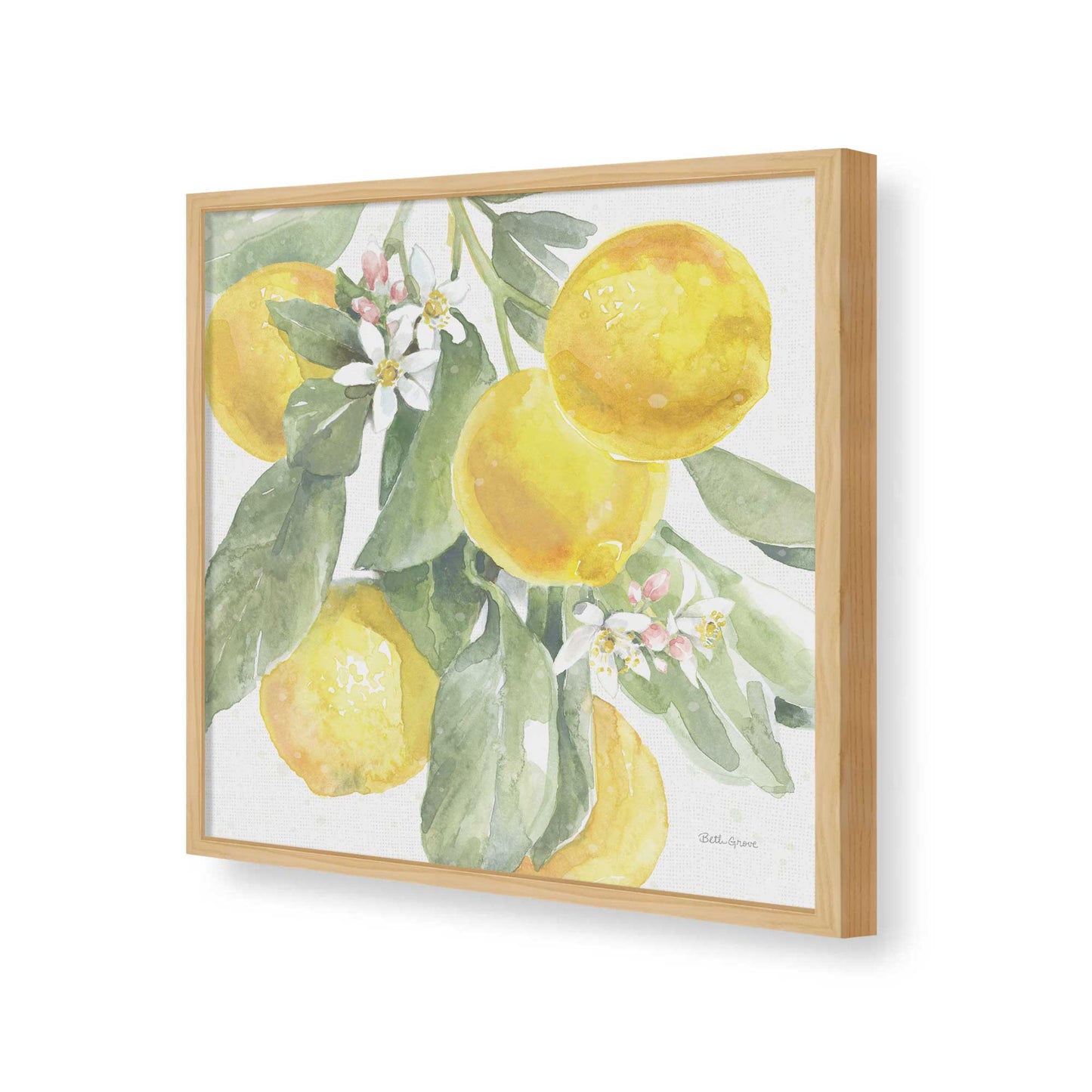 [Color:American Maple], Picture of art in a American Maple frame of the corner