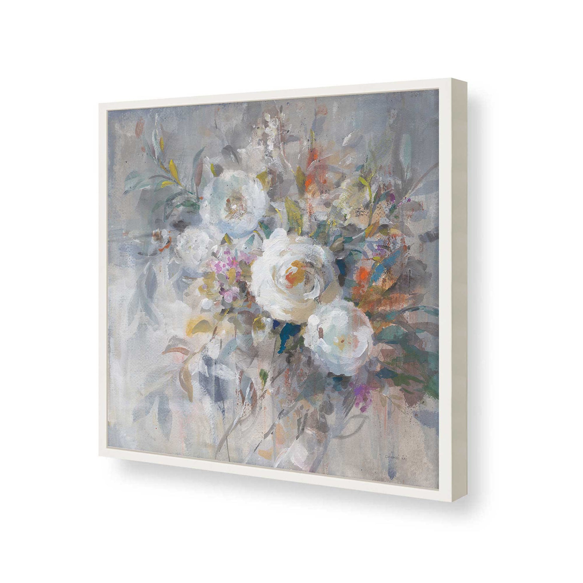 [Color:Opaque White], Picture of art in a Opaque White frame of the corner