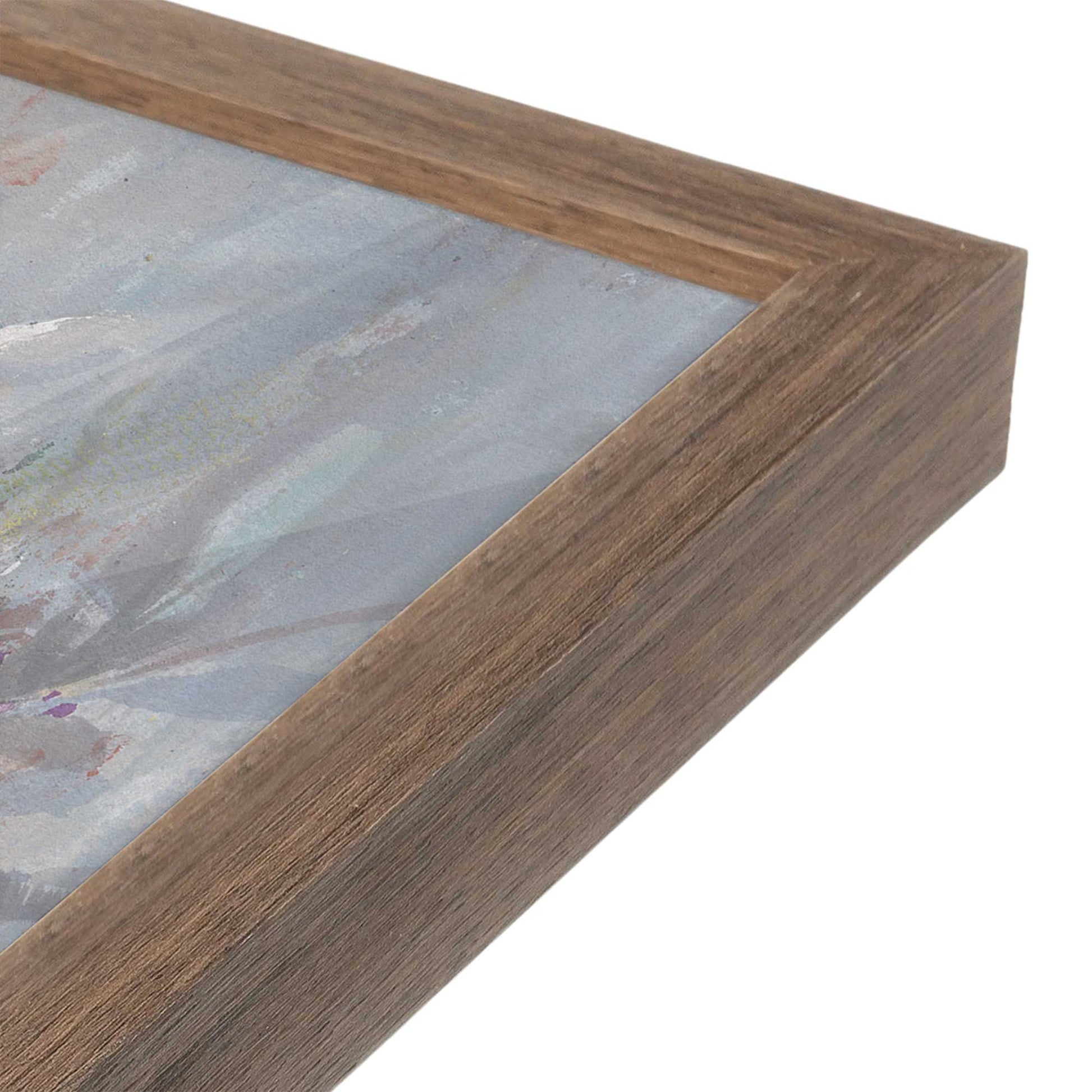 [Color:Walnut], Picture of art in a Walnut frame at an angle