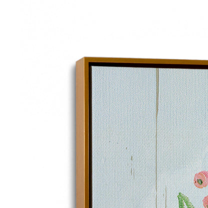 [Color:Polished Gold], Picture of art in a Polished Gold frame at an angle