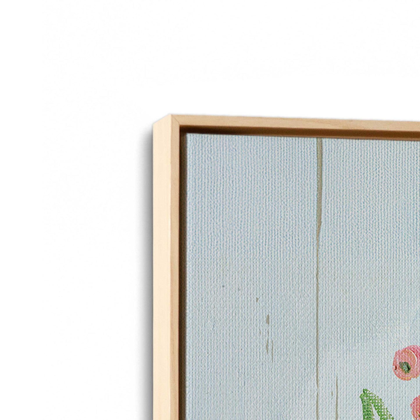 [Color:American Maple], Picture of art in a American Maple frame at an angle
